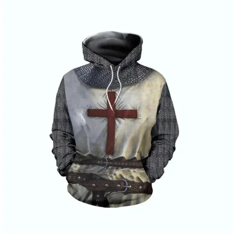 NewKnights Templar Armor толстовки с капюшоном, куртка Crusader Cross, средневековая толстовка, пуловер, мужская толстовка с 3D принтом, спортивный костюм Carni (art.: 3920d03db731f) - 3920d03db731f