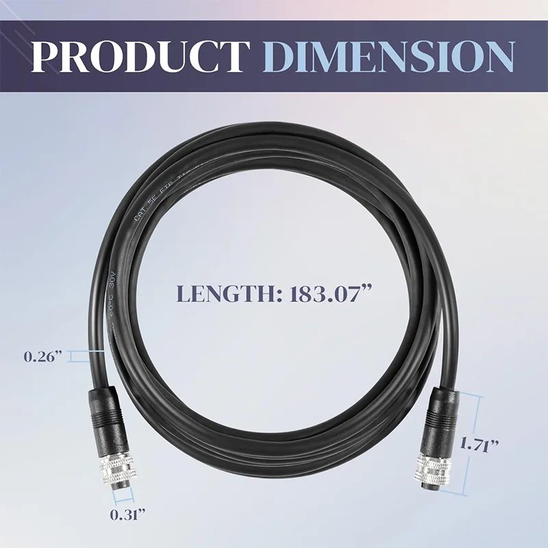 720073-5 Кабель Ethernet 15 футов, замена для Humminbird AS EC 15E, для Helix 15 12 10 9 8 7 и 1100 900 800 700 Series (art.: 3920cff1000db) - 3920cff1000db