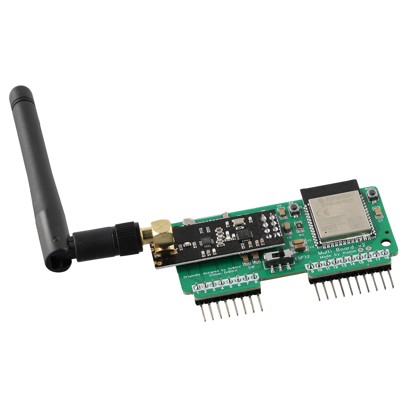 Многоплатная плата Wi-Fi Flipper NRF24 + ESP32, обновленная версия, желтая плата, односторонняя, заплатка, исследование мародера