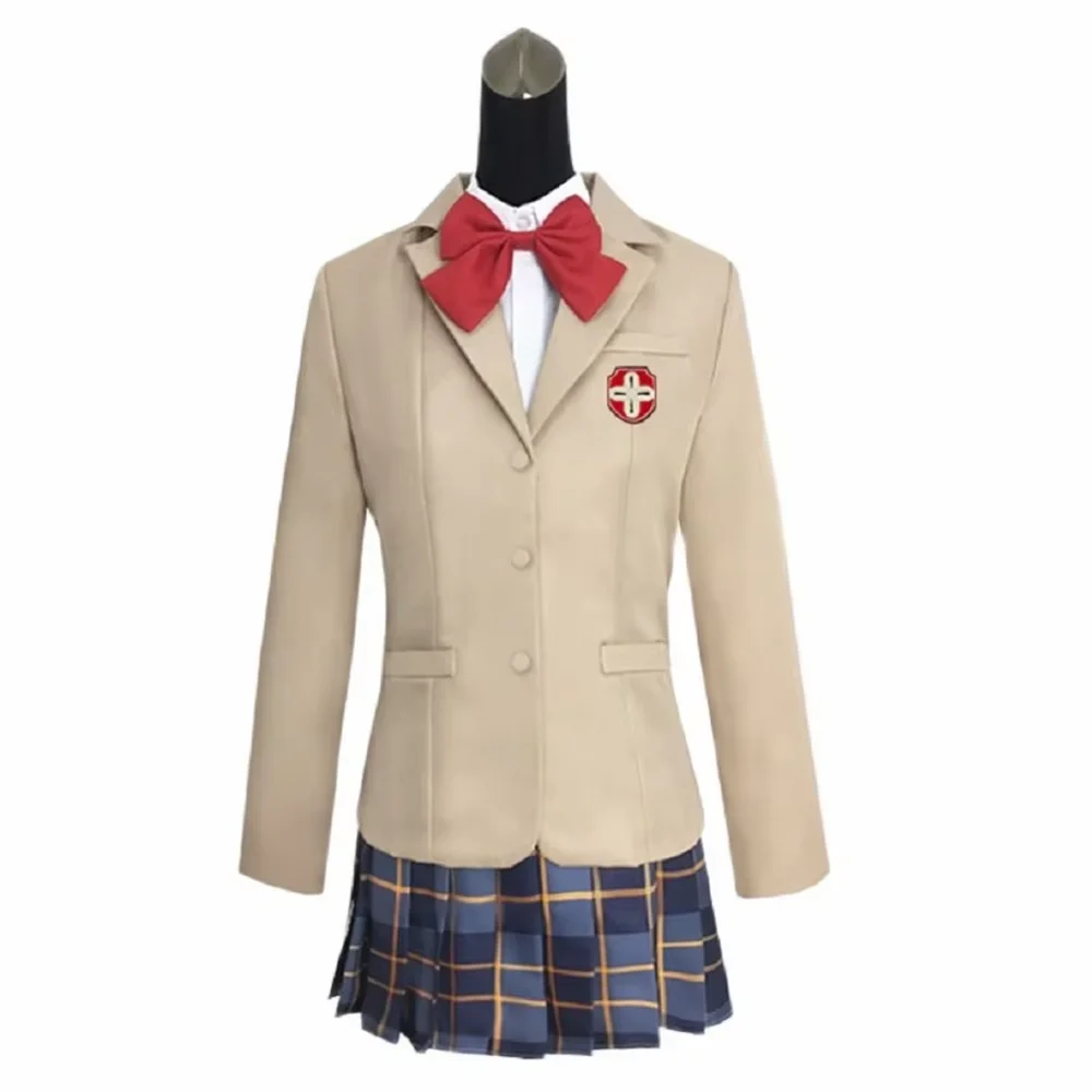 Унисекс аниме Cos Misaka Mikoto косплей костюм униформа нестандартного размера