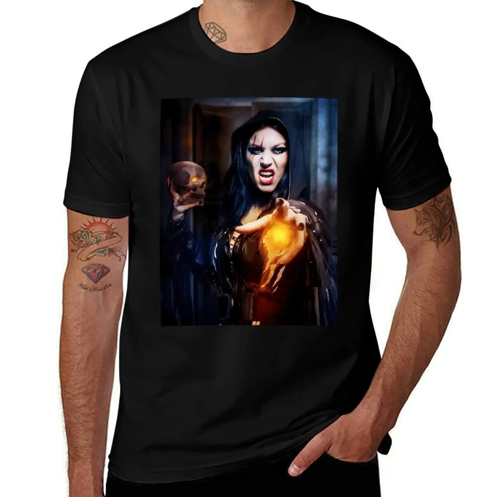 Футболка Cristina Scabbia Lacuna Coil, футболки с аниме, черная хлопковая футболка большого размера, простая мужская футболка в упаковке