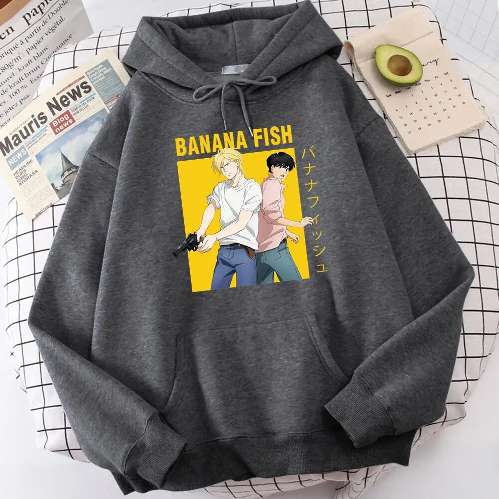 Фото Banana Fish Ash Lynx Eiji Okumura Толстовки с принтом аниме Толстовка Мужской пуловер №3