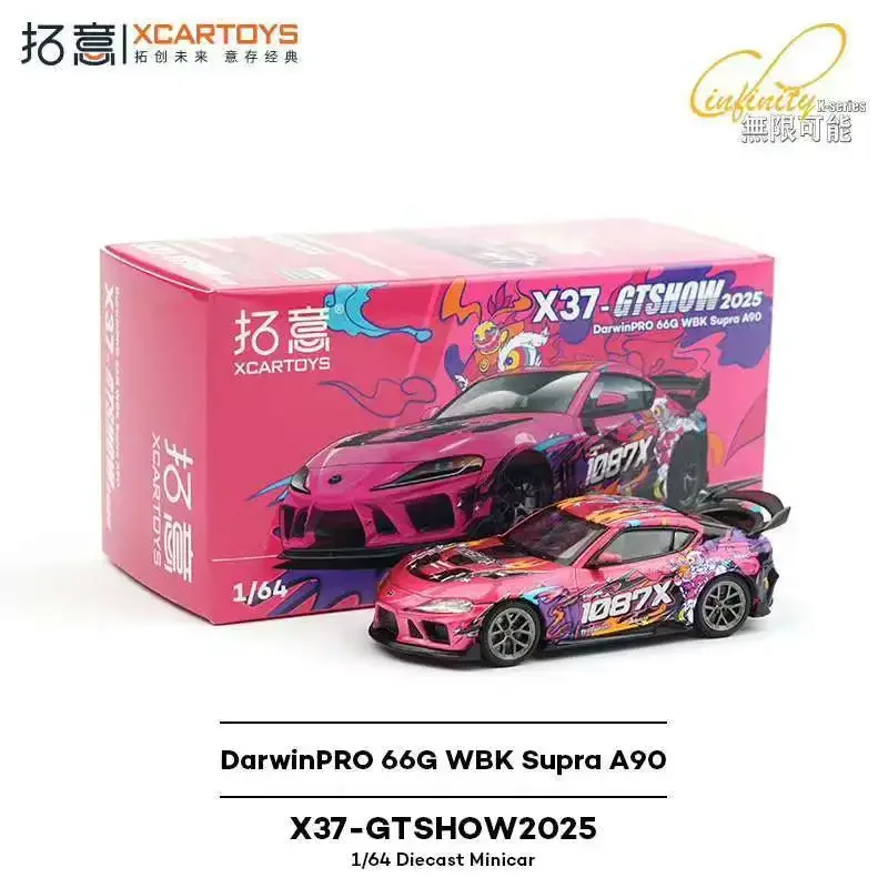 Фото POPRACE 1:64 TOYOTA NISSAN SUPRA A80 TOP SECRET GT300 Kazuhiko Nagata Премиум литые модели автомобилей игрушки для взрослых детский подарок №5