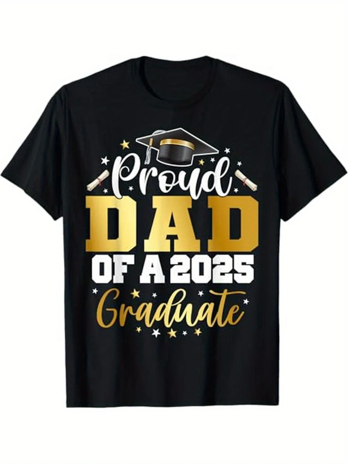 cc Dad Class of 2025, футболка премиум-класса, класс 2025, выпускник, гордый, папа, 100% хлопок, подходит для мужчин, папа, мужа, дедушка, S-XX
