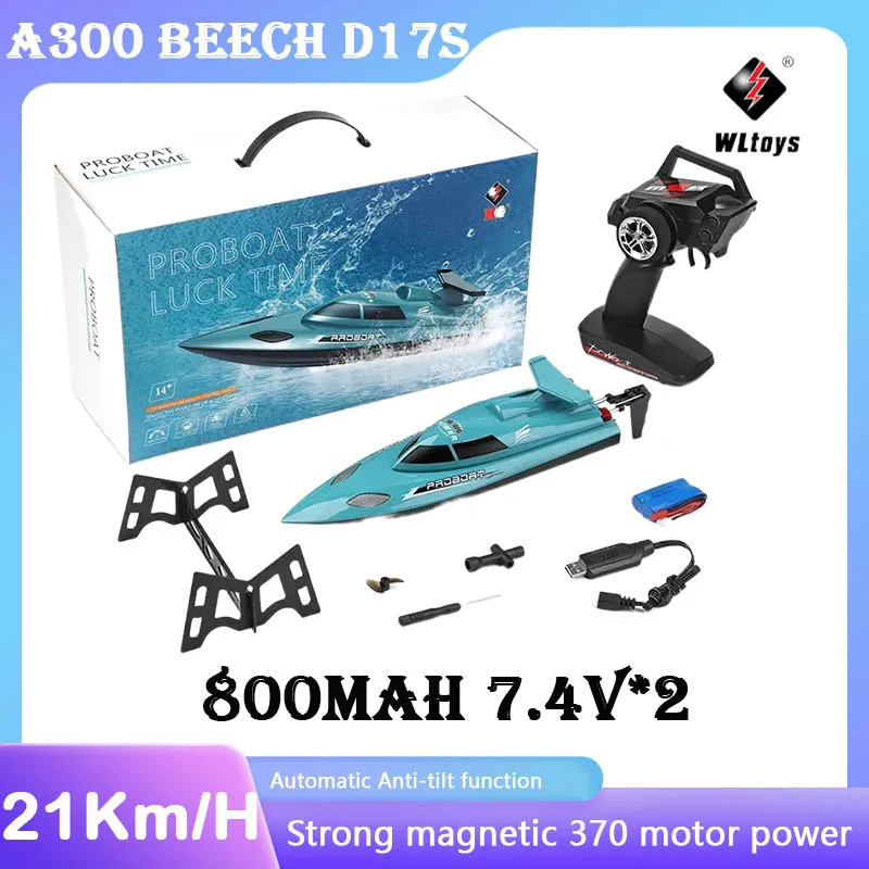 Фото Новая модель радиоуправляемой лодки Wltoys, модель 2,4g Rc, Скорость 21 км/ч, двигатель 370, имитирует форму скоростной лодки для бассейнов и озерных игрушек, детский подарок №1