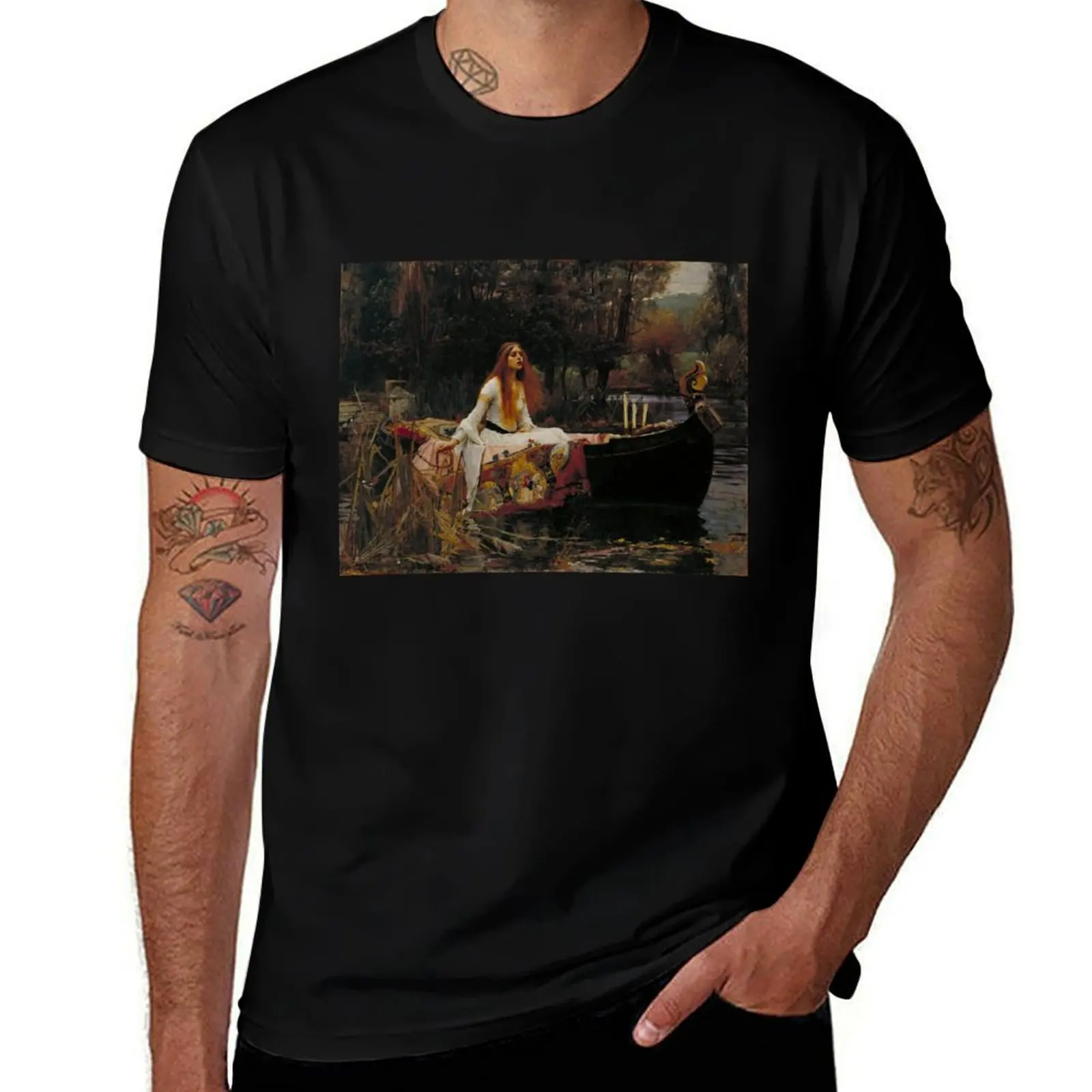 The Lady of Shalott-футболка John William Waterhouse, футболка с индивидуальным принтом, персонализированная футболка