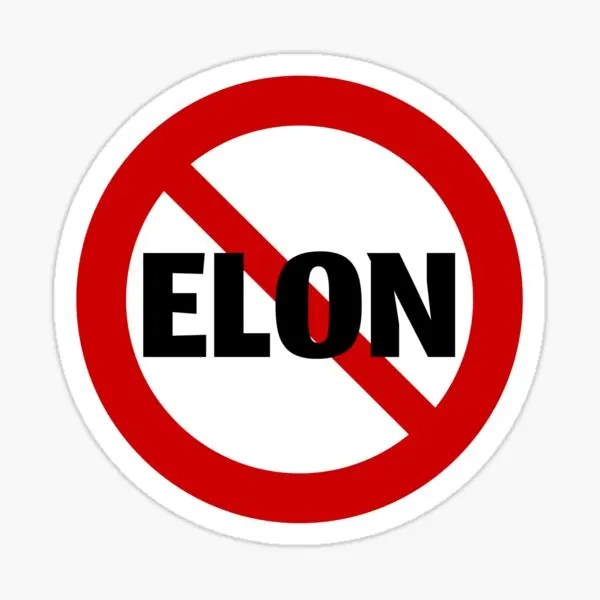 No Elon круглые анти-Илонские мускулистые наклейки на бампер для аниме, бампер для гостиной, настенный декор, украшения для бутылок с водой для ноутбука