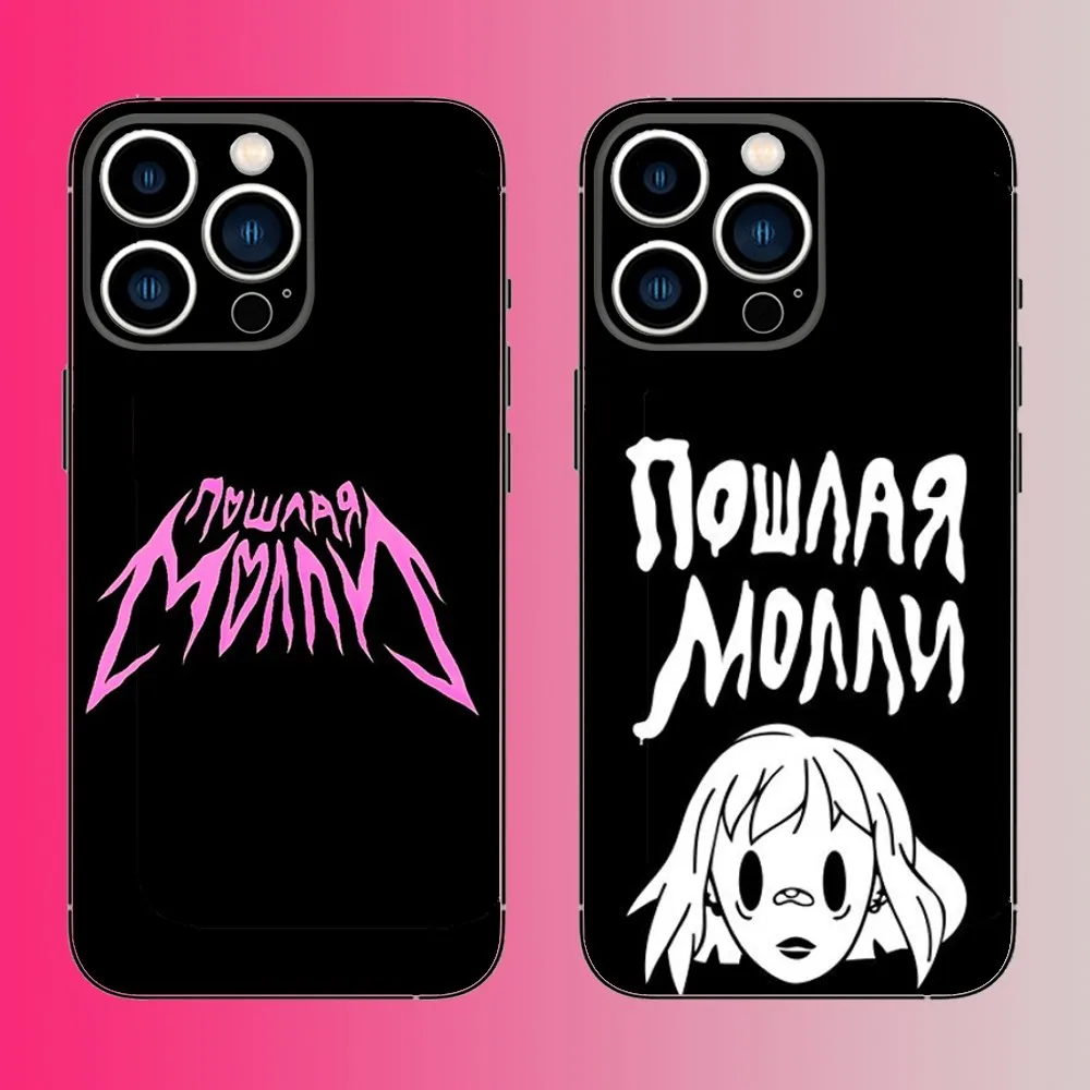 Kirill Bledny P-Poshlaya M-Molly Phone Case For iPhone 16,15,14,13,12,11,Pro,Max,Plus,Mini,X,XS,XR,8,7,S,SE Free shipping Black