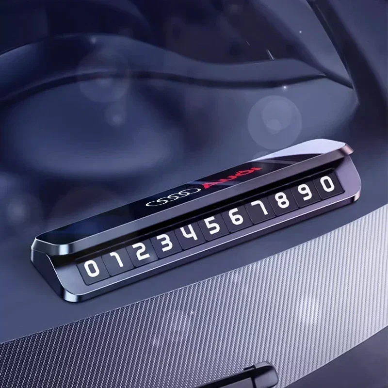 Фото Металлический временный номерной знак для мобильного телефона для Audi A4 A6 A7 RS A5 Q3 Q5 Q7 A8 A3 TT Sline Quattro S3 S4 S5 S6 S7 S8 №4