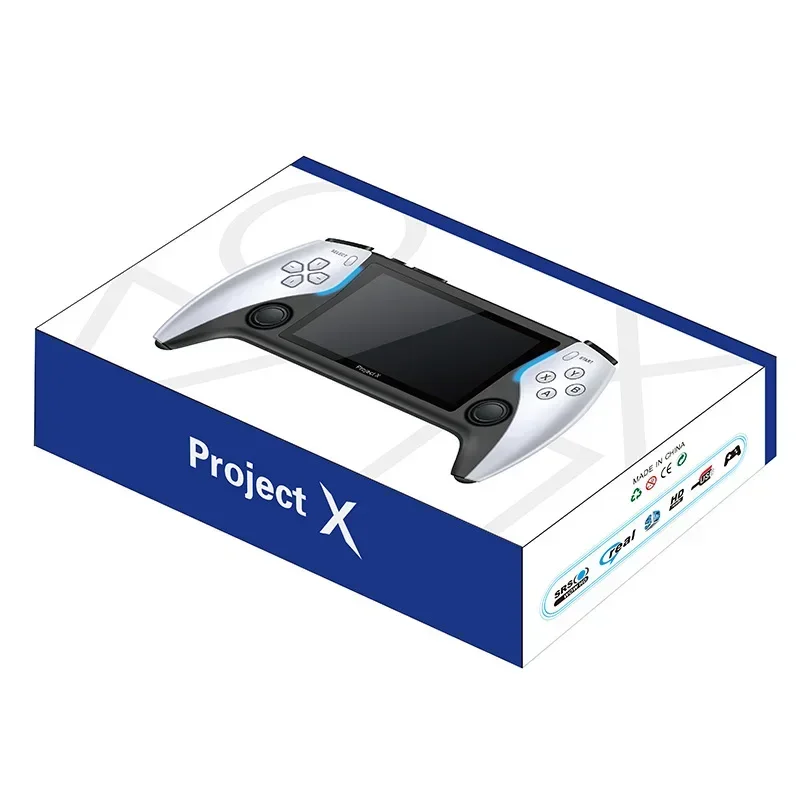 Фото Новая портативная игровая консоль Project X, 4,3-дюймовый Ips-экран высокой четкости. Консоль поддерживает игровой контроллер с двумя игроками. №2