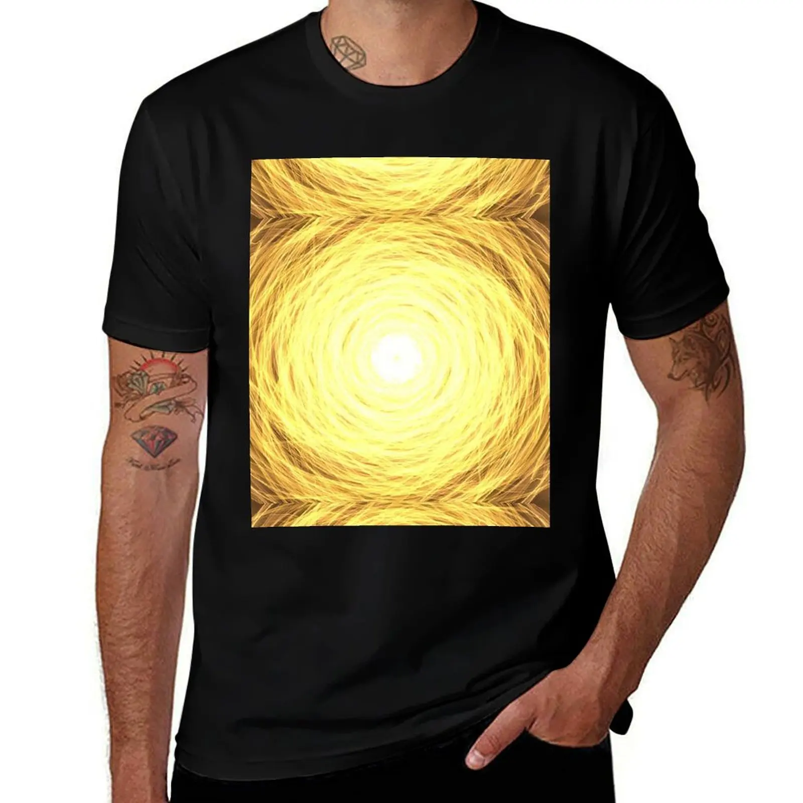 Футболка Cosmic Sun: Meditation Portal, рубашки большого размера, футболки с рисунком, одежда с рисунком аниме, футболка для мужчин