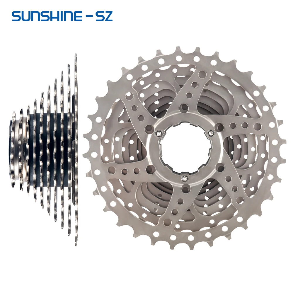 Фото Кассета для шоссейного велосипеда Sunshine 8, 9, 10, 11, 12-скоростная звездочка 23, 25, 28, 30, 32, 34 36T, велосипедная трещотка 11S 12S K7 для Shimano Cycling №2