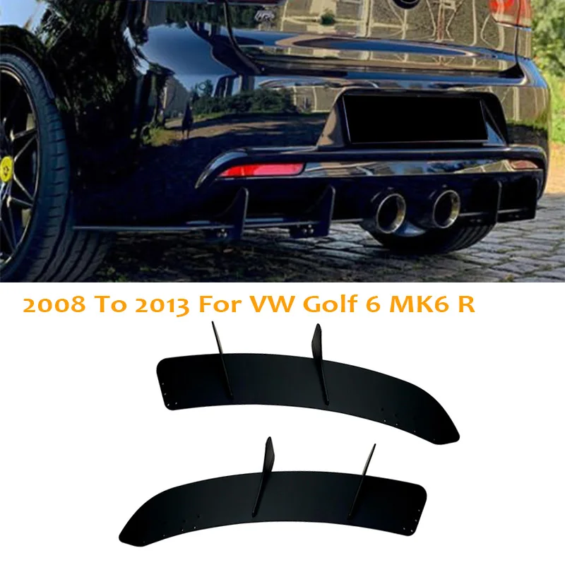 2008 до 2013 для VW Golf 6 MK6 R диффузор нижнего заднего бампера, задний разветвитель, спойлеры, защита губ от ABS Canard, дефлектор