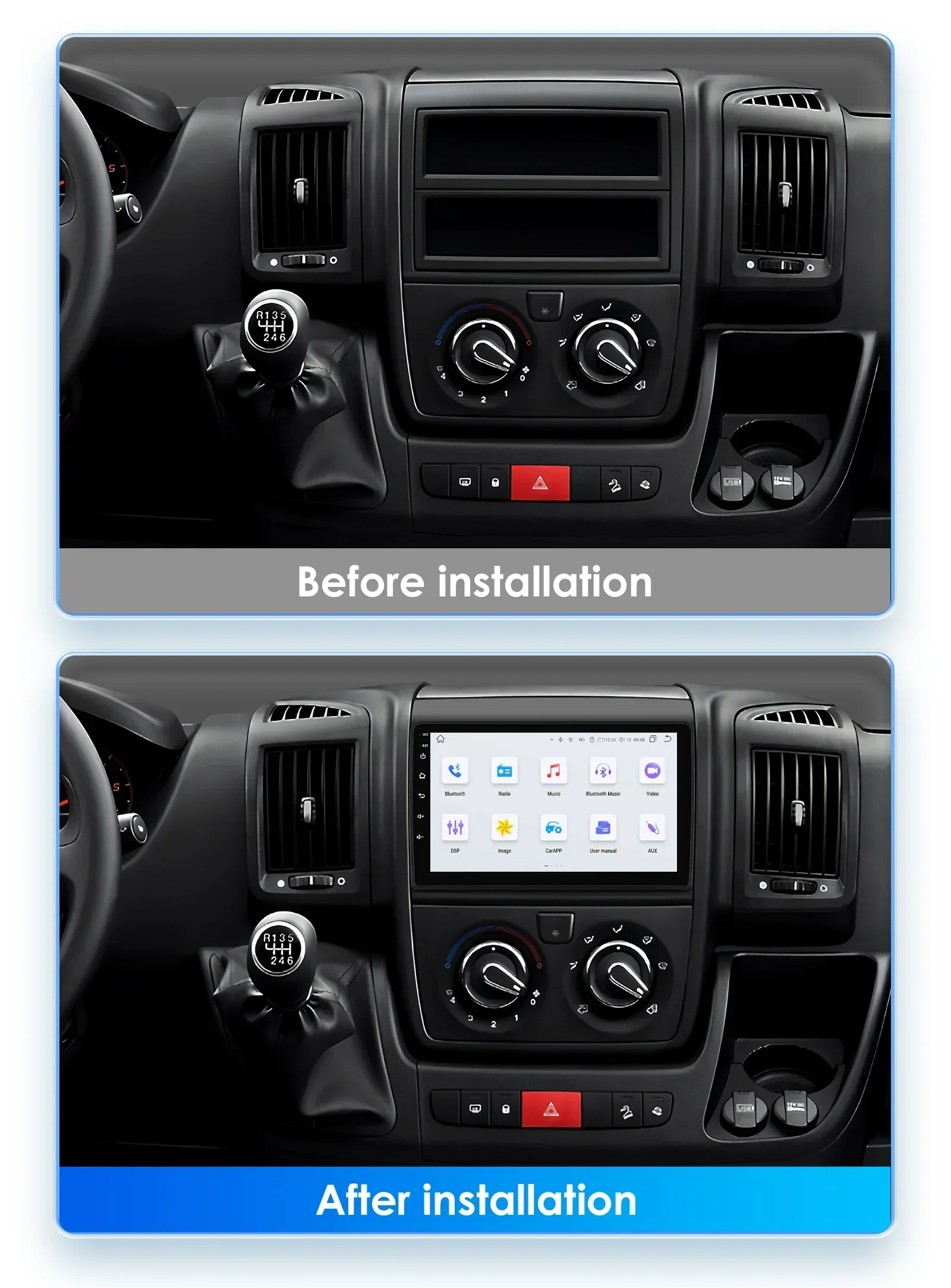 Фото 2din Android 12 для Fiat Ducato 3/ Citroen Jumper 2/Peugeot Boxer 2 2006-2022 Авторадио мультимедийный плеер 7862 DSP Carpay экран №3