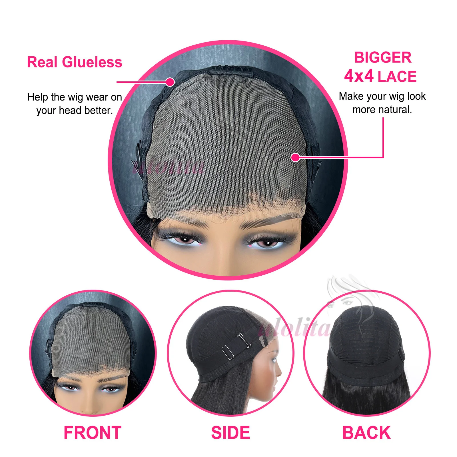Парик Wear And Go Bob, прямые короткие волосы, парик из человеческих волос, парик без клея, человеческие волосы, готов к ношении, предварительно вырезанные кружева, парик 4x4 (art.: 3920c8652a7c4) - 3920c8652a7c4