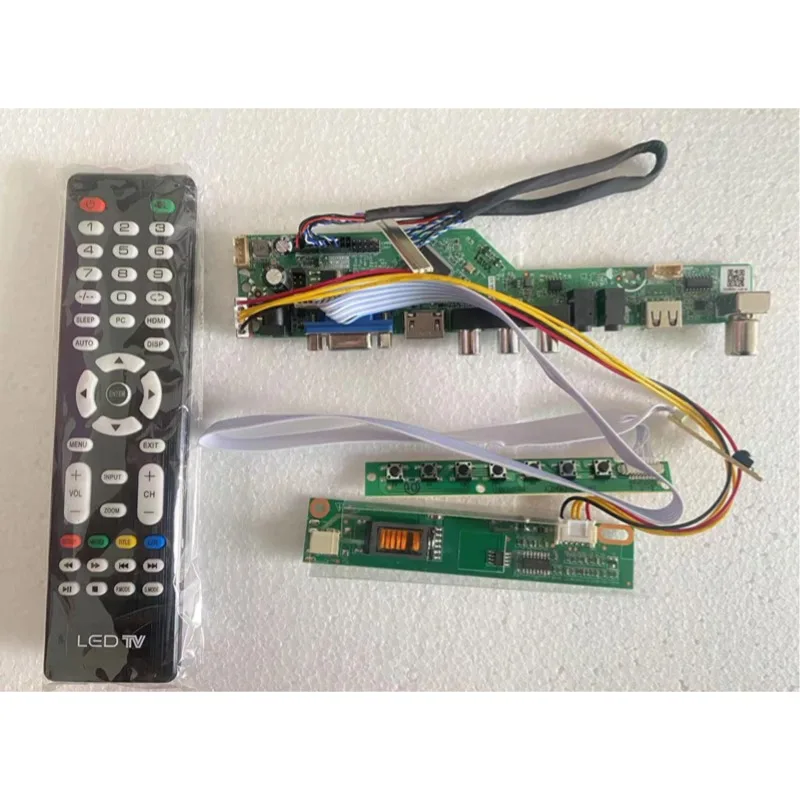 Комплект монитора для B140XW03 V0 V.0 V.1 V.2 TV + HDMI + VGA + AV + USB ЖК-экран, плата контроллера, панель драйвера
