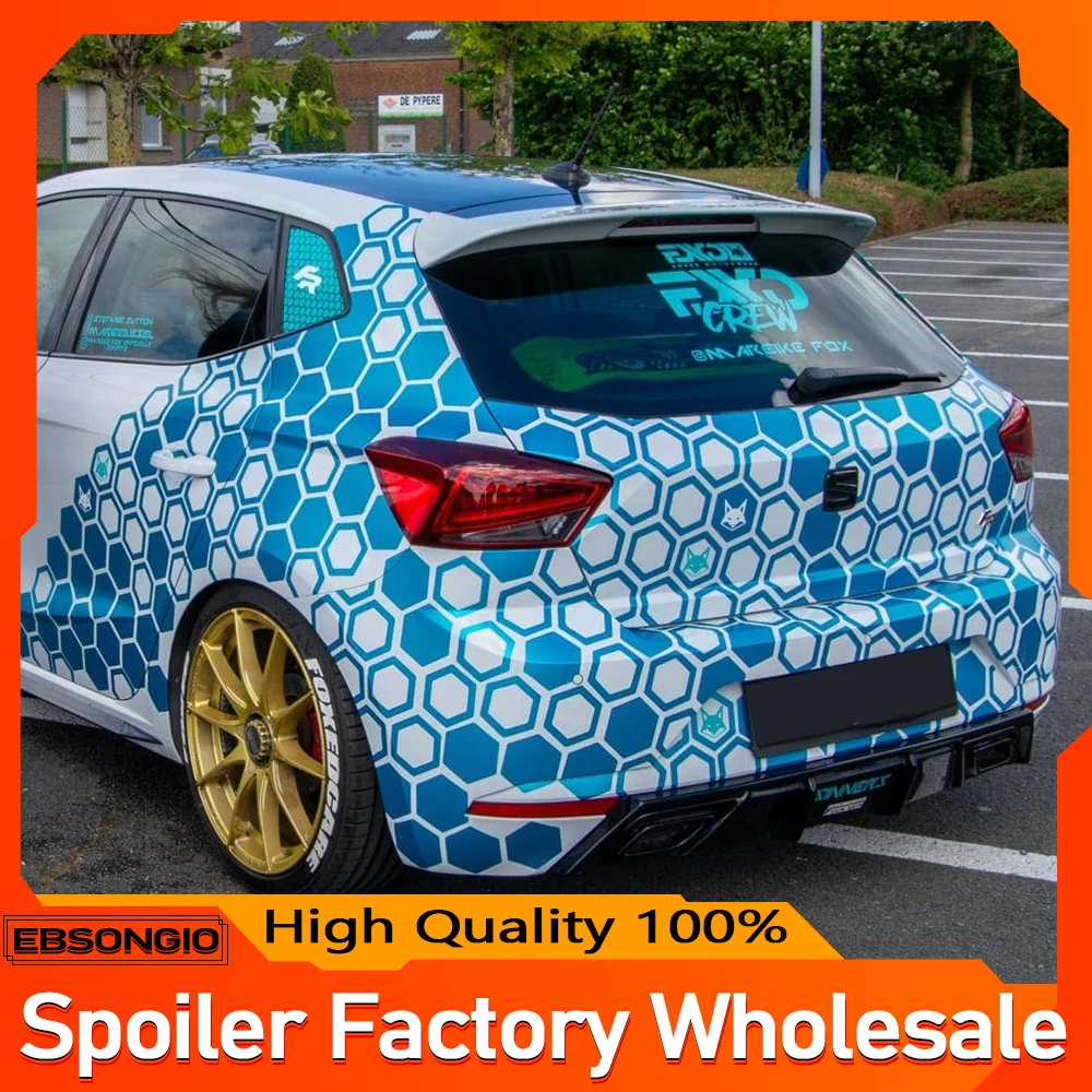 Подходит для SEAT Ibiza MK5 6F, задний глянцевый черный задний багажник, спойлер на крышу, крыло Cupra 2017-2023