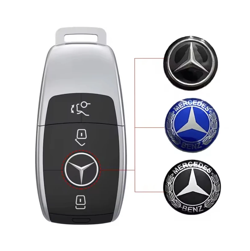 14 мм наклейка на ключ автомобиля, эмблема, замена для Mercedes Benz AMG C E S GLE CLC Class W205 C300 W203 W206 W108 W124 W126 W140