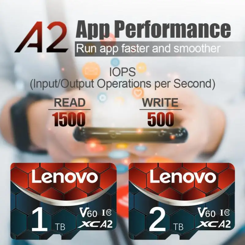 Фото Карта памяти Lenovo 512 ГБ 256 ГБ 128 ГБ 64 ГБ 32 ГБ U3 V30 4K Full HD Micro TF Mini SD Card TF Флэш-карта памяти для телефона/компьютера №2