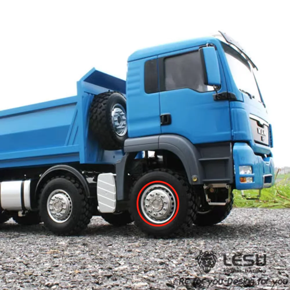 LESU 1/14 Tamiya трактор самосвал модель игрушечный фланец из алюминиевого сплава передняя широкая ступица колеса модель аксессуары