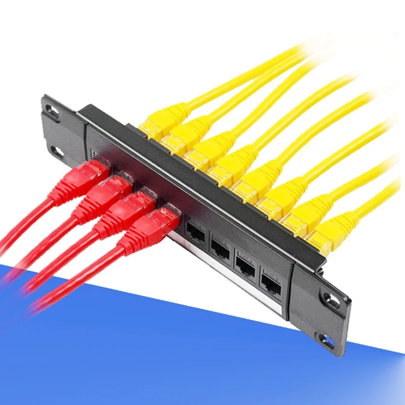 Фото 8-портовая прямая патч-панель CAT6, сетевой адаптер RJ45 для сетевого кабеля, фоторамка распределения №5