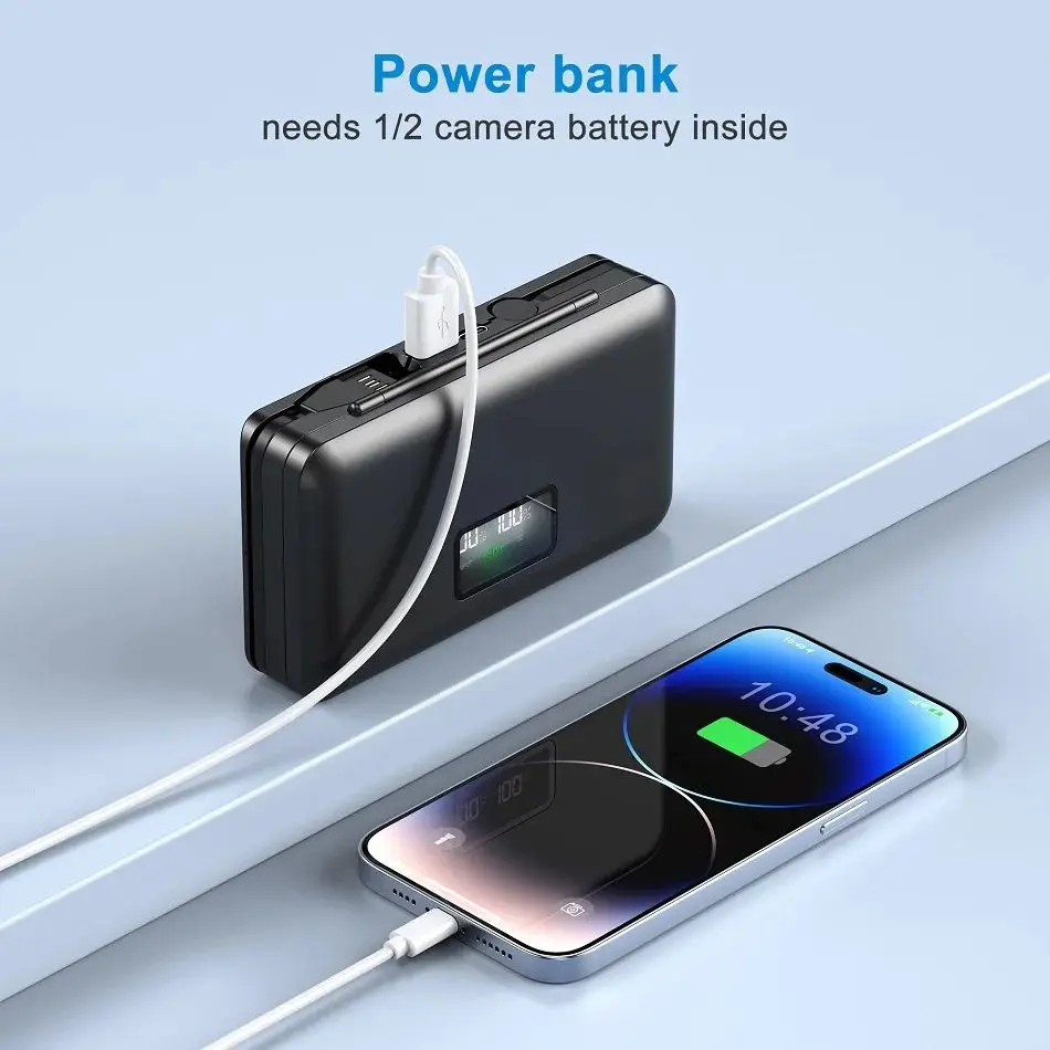Фото Аккумулятор EPUENDI DMW - BMB9 и зарядное устройство LCD USB с функцией считывания SD - карт / мобильного питания для цифровых камер Panasonic Lumix DC - FZ80, FZ40K, FZ45K, FZ47K, FZ48K, FZ60, FZ70, FZ100, FZ150 №4