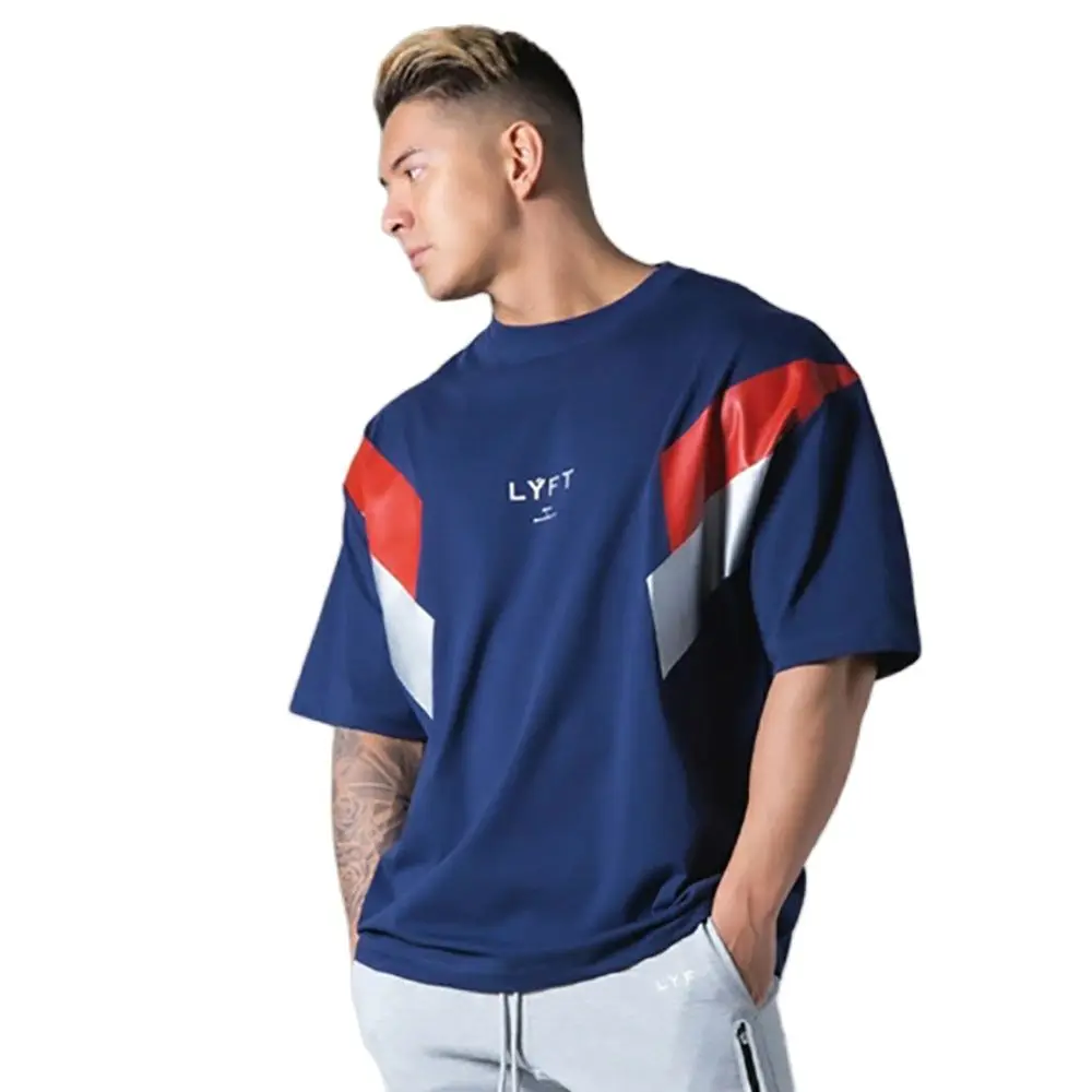 Kaus Katun Lengan Kasual Kaus Lengan Pendek Kebugaran Gym Pria Kaus латиолахага Atasan Mode Musim Panas Pakaian