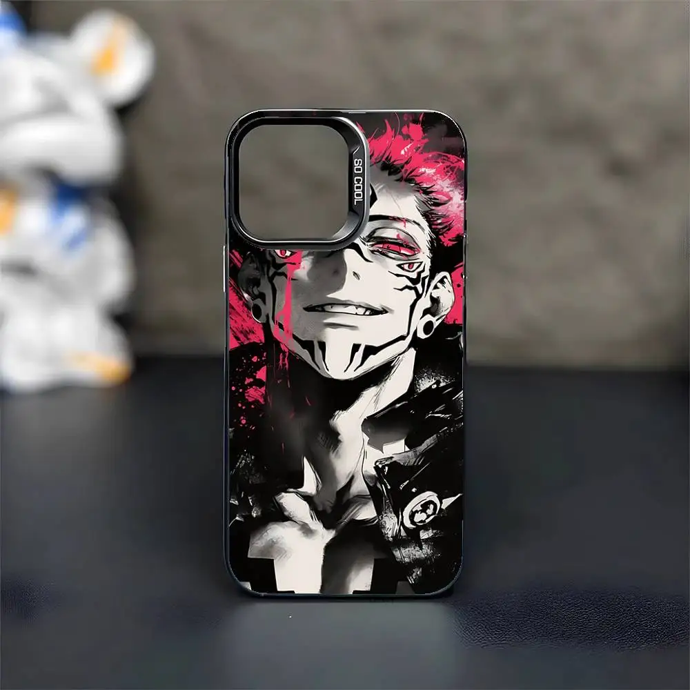 Фото Чехол для телефона Jujutsu Kaisen Ryomen Sukuna, цвет IMD, серебристый корпус для iPhone 16, 15, 14 Plus, 13, 12, 11 Pro Max №5
