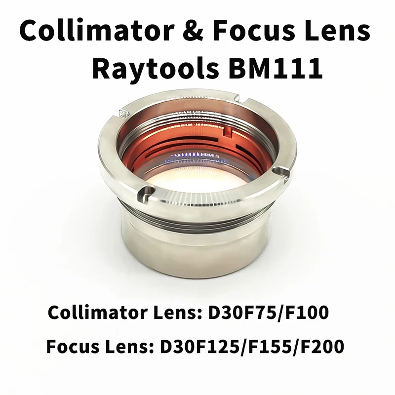 Фото Raytools Волоконная лазерная головка BM114 Объектив фокусировки Uing D30 D37 F100 F125 Линза мениска 4 шт. с линзой Баррель Коллиматорный модуль с покрытиемAR №3