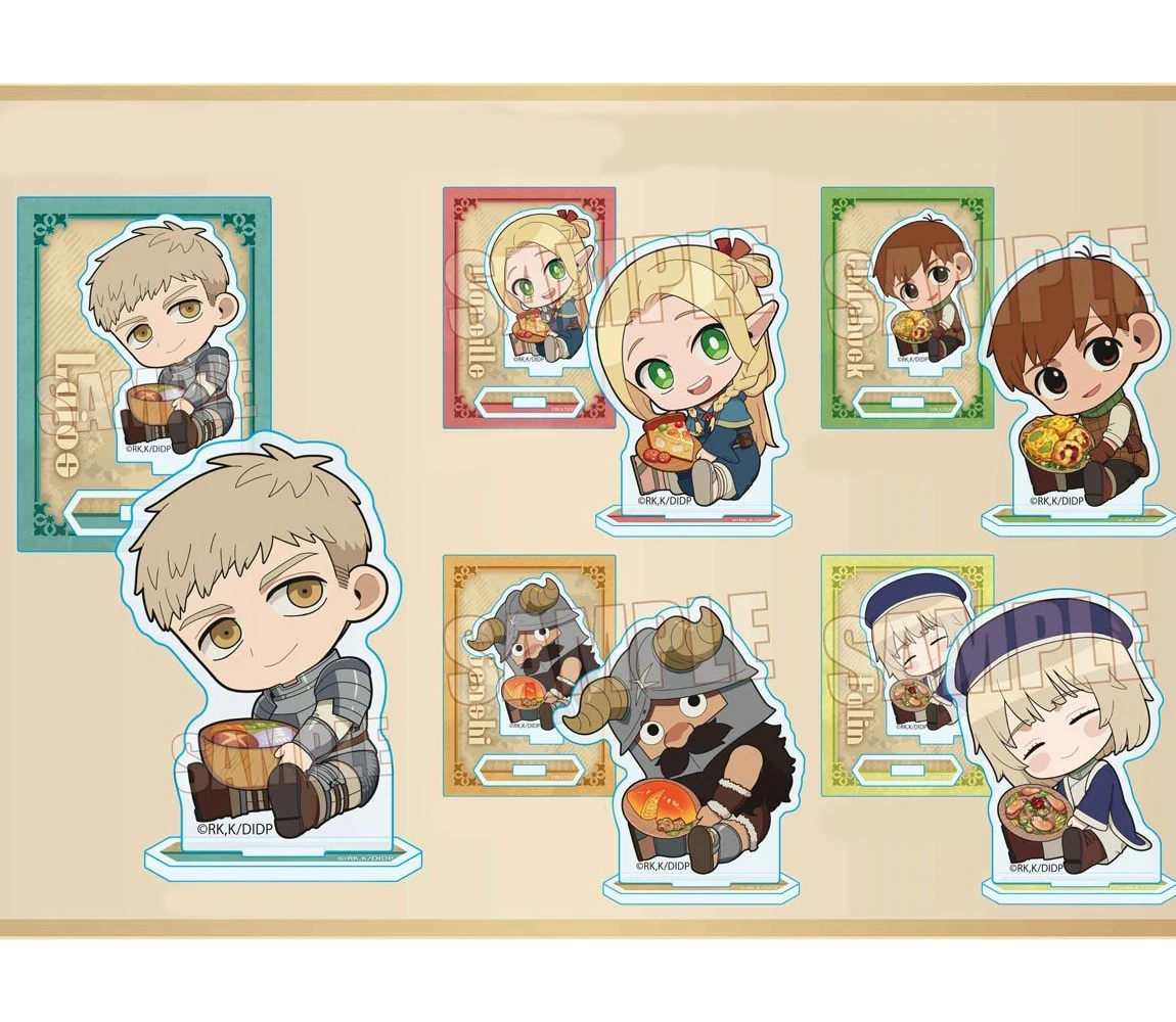 Горячее аниме Delicious in Dungeon, акриловая подставка, модель, фигурка, держатель для тарелки для косплея, топпер, фанаты, Рождественский декор для стола, тарелка, подарок