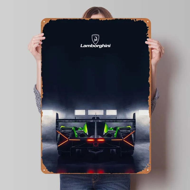 Металлический знак для украшения стен в стиле ретро Lamborghini SC63