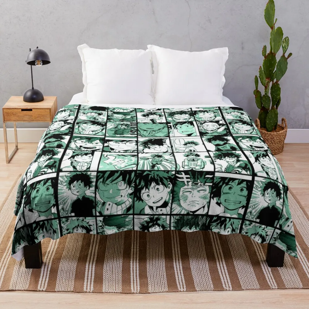 Цветное одеяло Midoriya Izuku, тонкое ватное одеяло