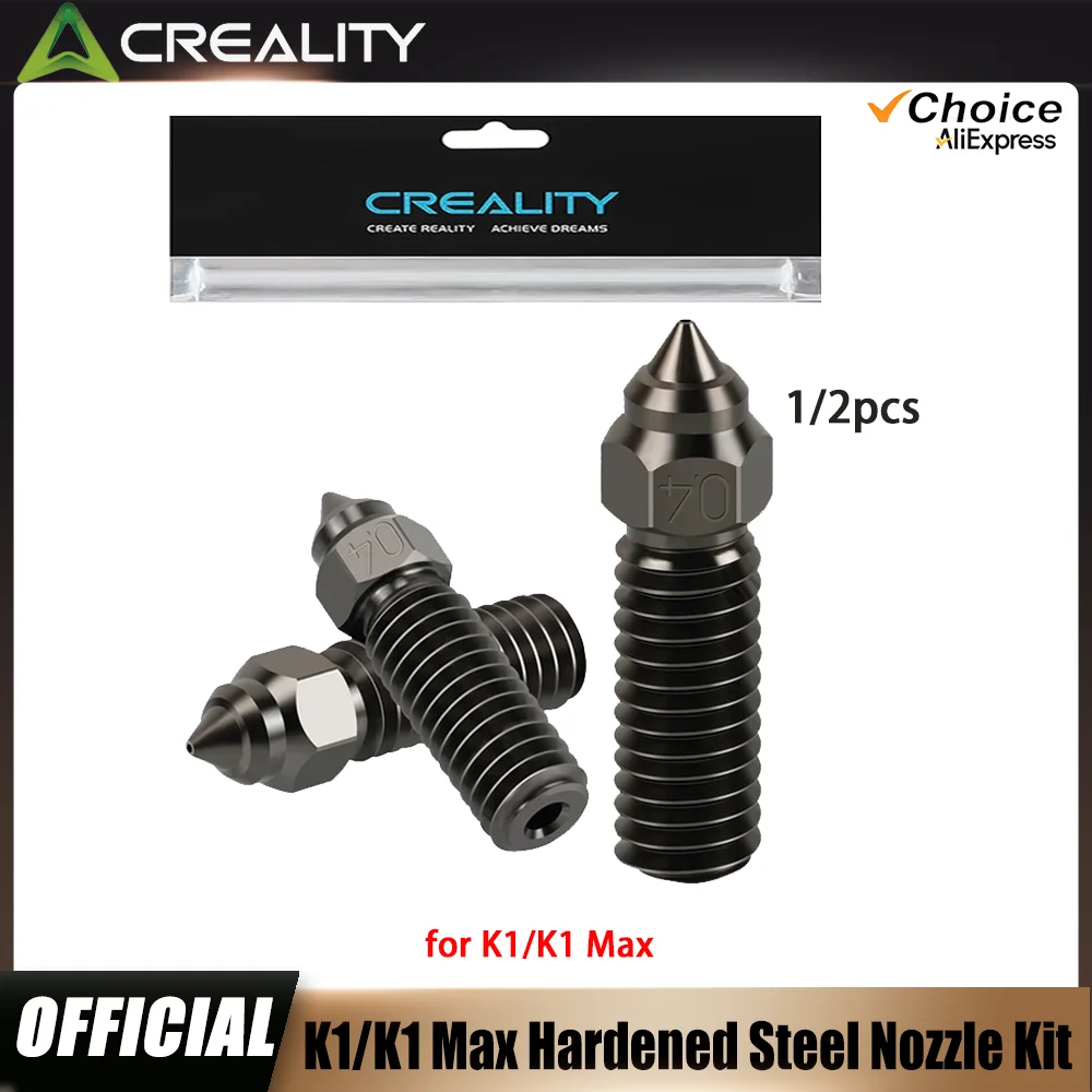 Стальной сопло Creality K1, 0.2/0.4/0.6/0.8 мм для Ender 3 V3 KE, K1, K1 Max, CR-10 Запчасти для 3D-принтера