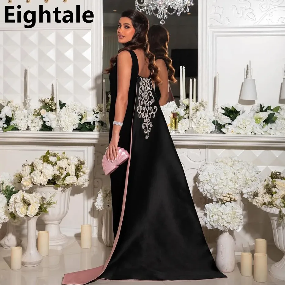 Eightale, черные, розовые, контрастные цвета, прямые вечерние платья для свадебной вечеринки, вечернее платье по индивидуальному заказу