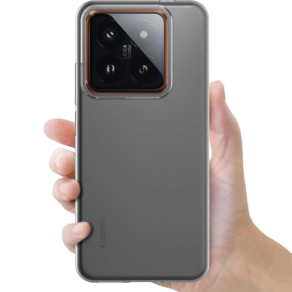 Фото Kianghue оригинальный силиконовый мягкий чехол для Xiaomi Mi 14 14T 13 13T T Pro, ультратонкий прозрачный чехол, прозрачный противоударный чехол №3