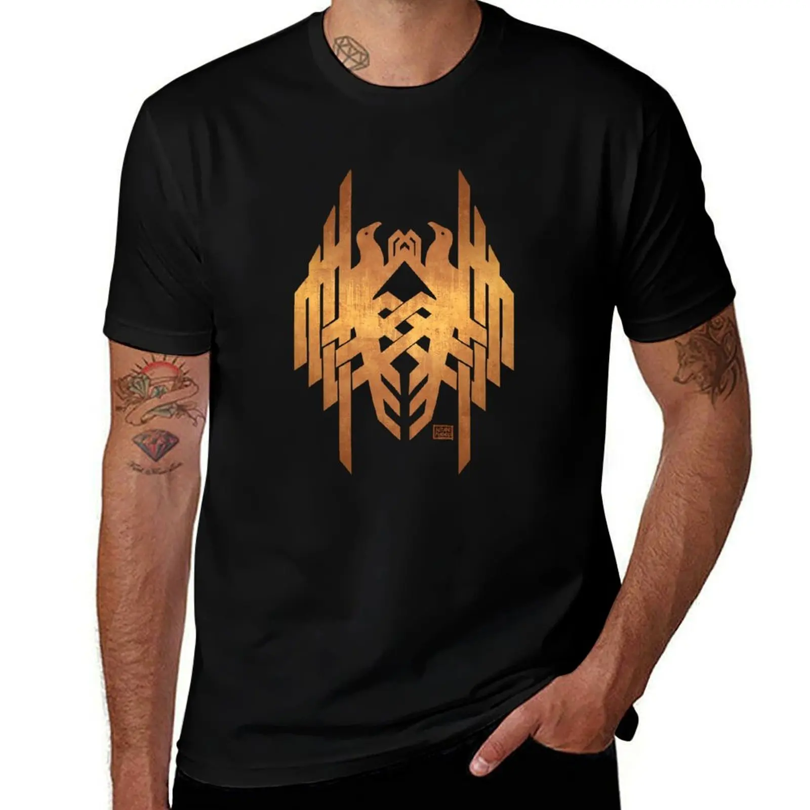 Dragon Age: Golden Hawke Family Crest футболка мужская 100% хлопок люксовый бренд мужские футболки хлопковая футболка
