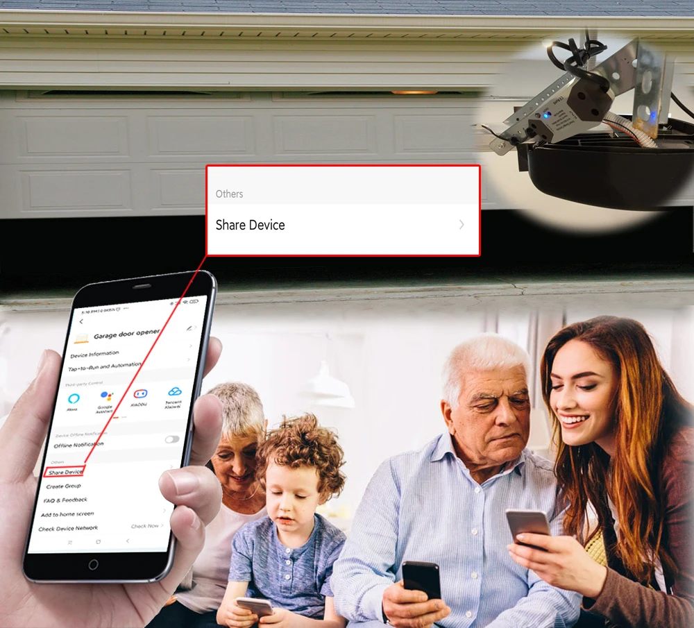Фото Умный Контроллер Гаражных Ворот Tuya Wi-Fi №5