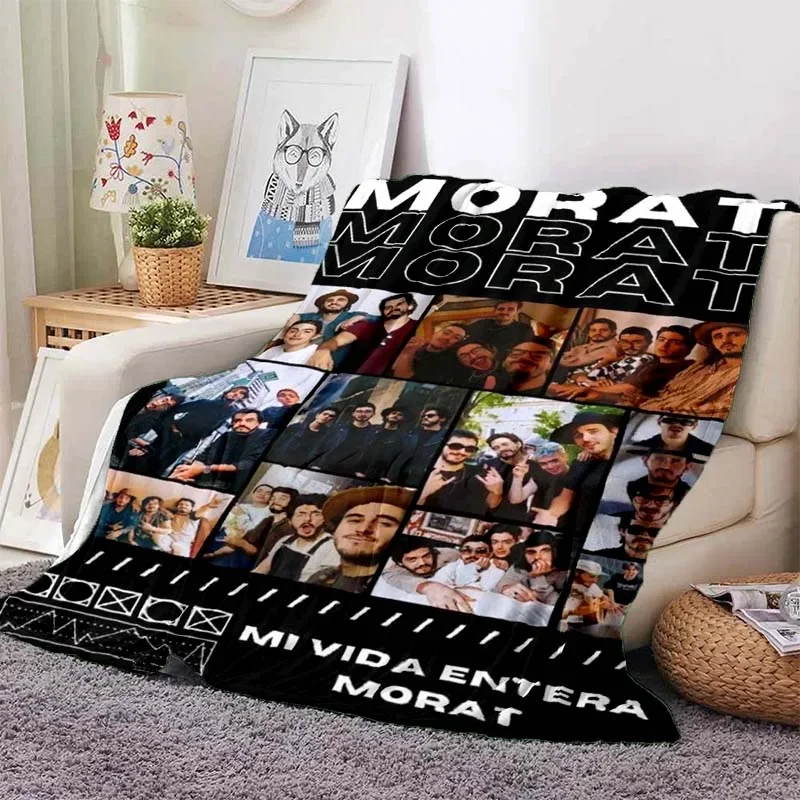 Фото Фланелевое одеяло с принтом музыкальной группы Morat, мягкое осенне-зимнее теплое плюшевое одеяло для взрослых, спальни, дивана-кровати, одеяло для пикника №5