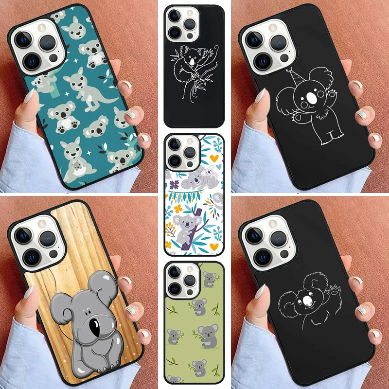 Чехол для телефона из ТПУ с милым мультяшным коалой для iPhone 17, Air 16, 15, 16e, 14 Pro max 11, 13, 12 Max Plus, чехол Capa
