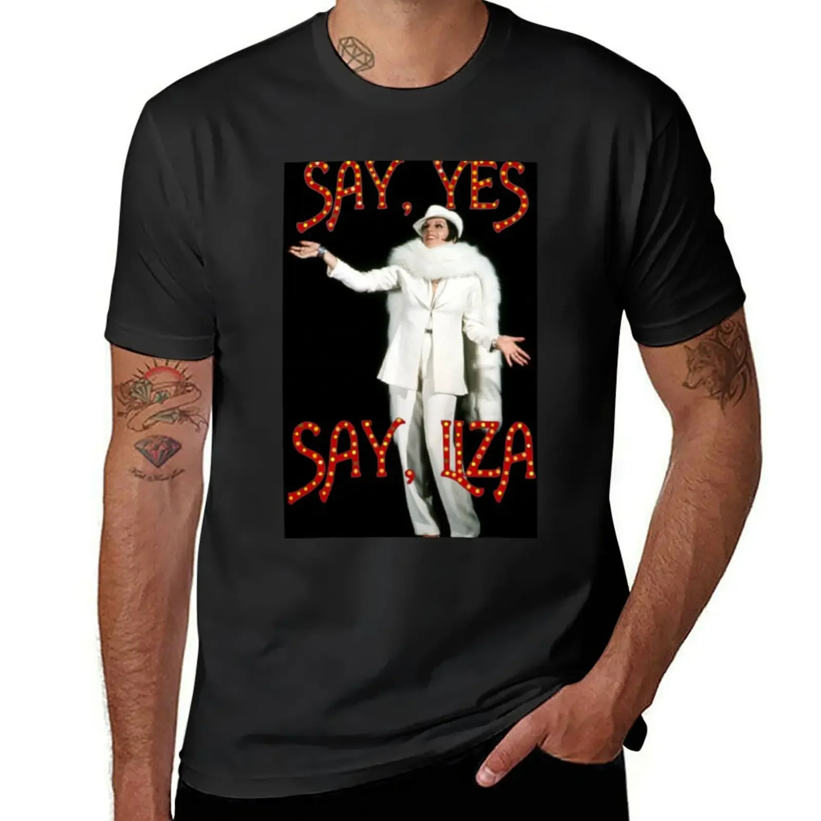 Футболка Say, Yes Say Liza, эстетичная одежда, футболка с рисунком, винтажные рубашки с рисунком, мужские футболки с синим замком, высокое качество
