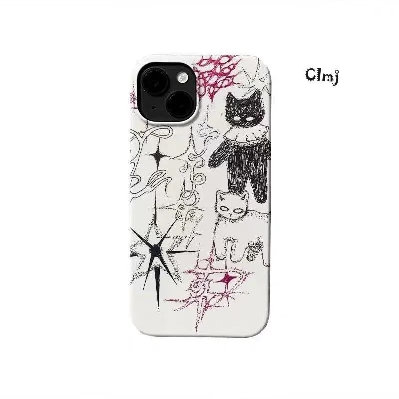Фото Чехол для телефона Clmj Cool Cat для iPhone 13 12 Mini 11 15 14 Pro Se 2020 XR X XS Max 7 8 Plus, силиконовый чехол для телефона для iPhone №4
