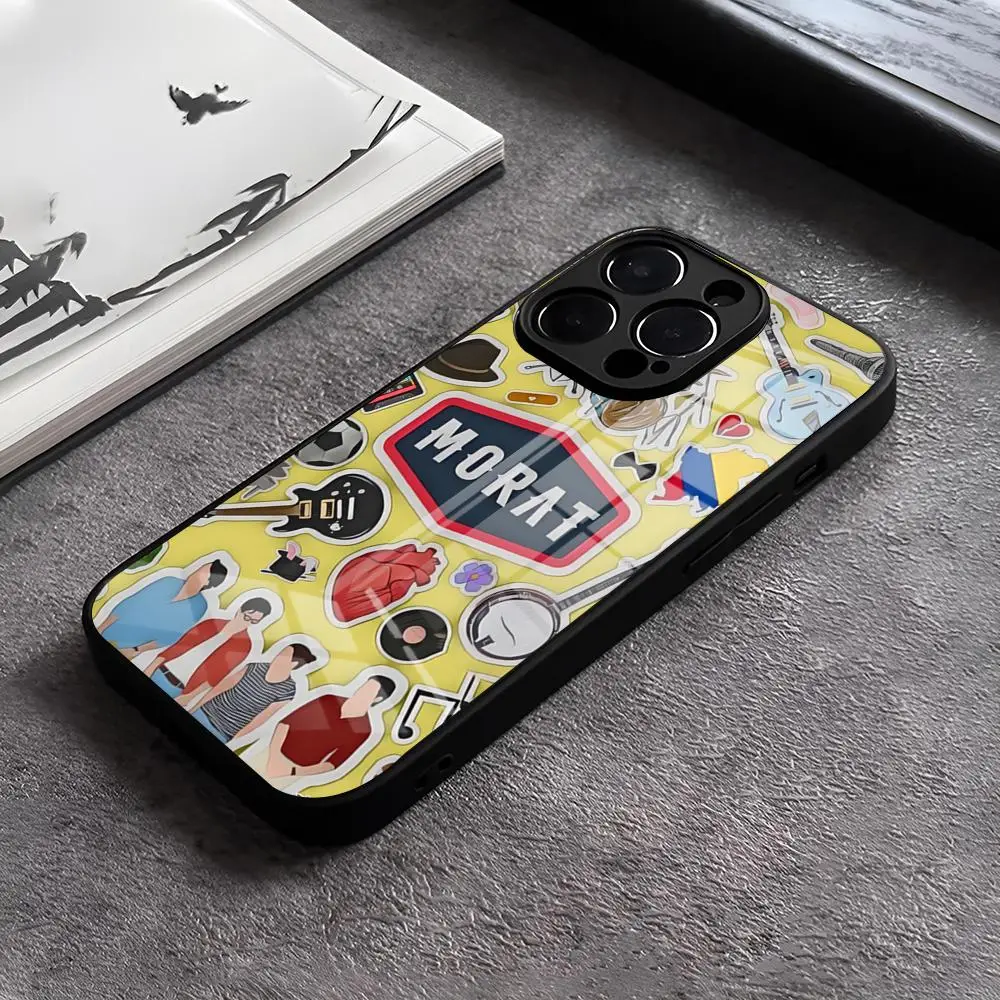 Чехол для телефона Rock Band Morat Balas Perdidas для IPhone 15 Pro Max 12 16 14 Plus 11 13 Pro X XR XS 7 8 Plus SE, стеклянная задняя крышка