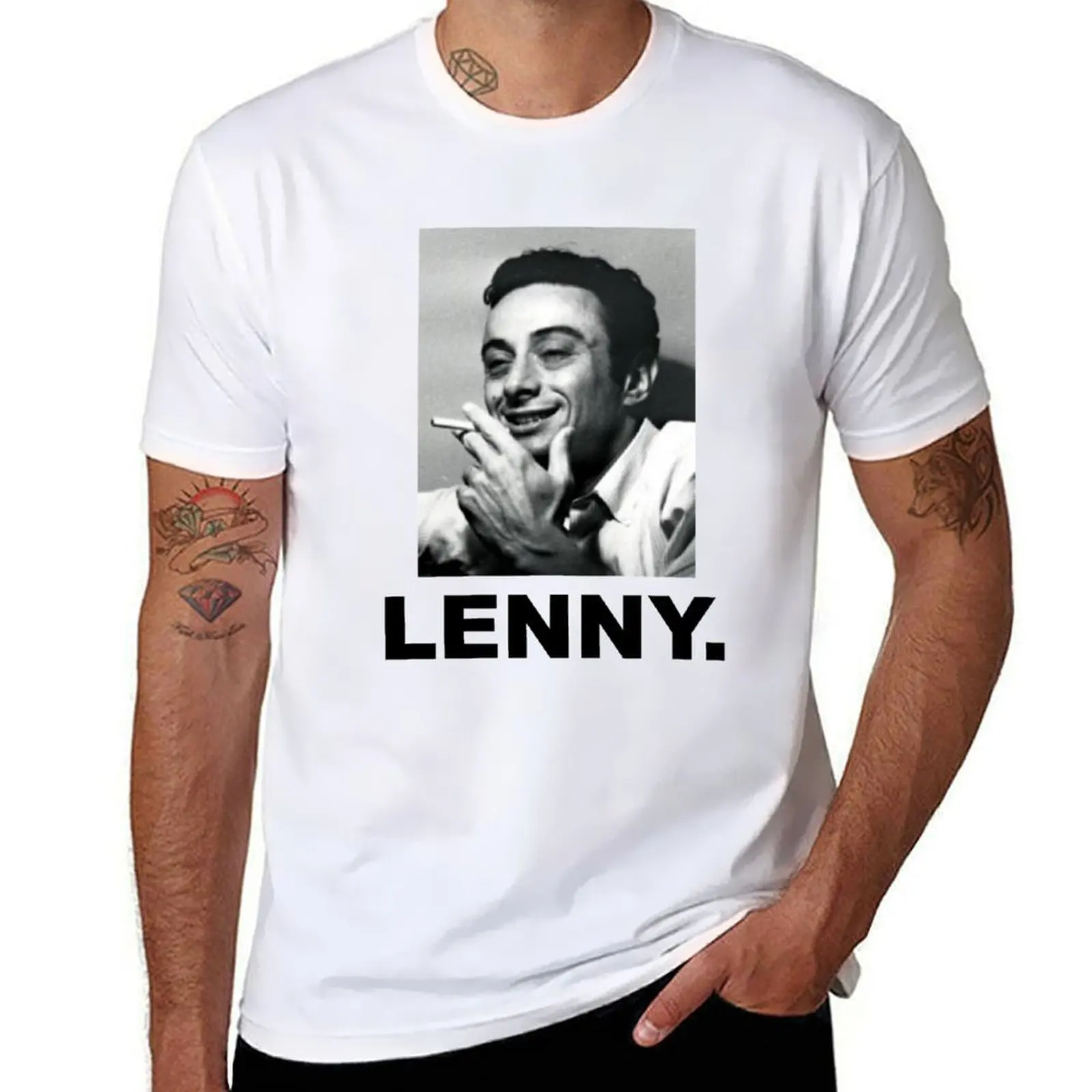 Футболка Lenny Bruce-LENNY' с принтом, мужские хлопковые футболки, мужская футболка из 100%