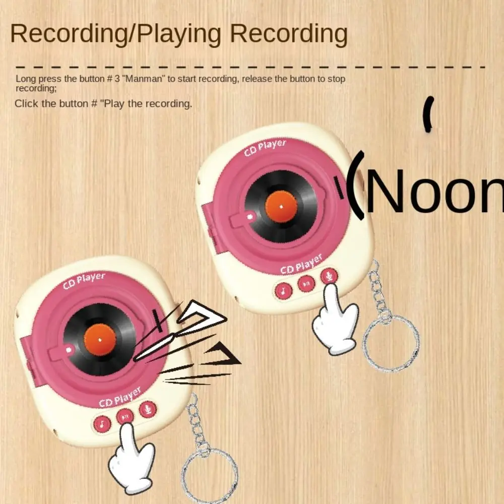Фото Cassette Recorder Music Key Chain Tape Retro CD Player Keychain Mini Player Commemorate Key Storage Holder Friend Gift №2