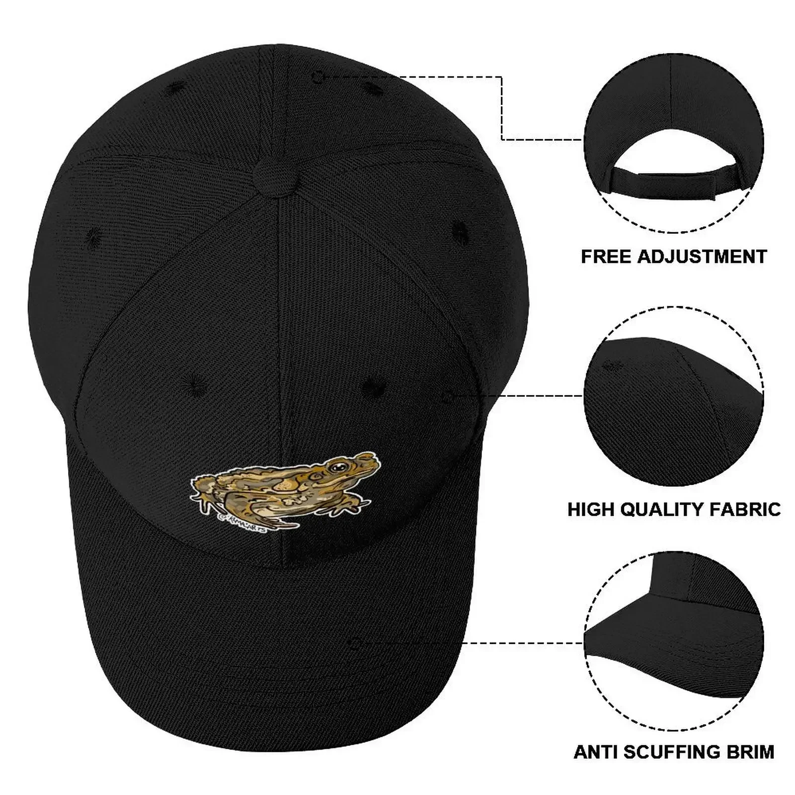 Фото Бейсбольная кепка Cane Toad Snapback, шляпа большого размера, женские шляпы, мужские №4