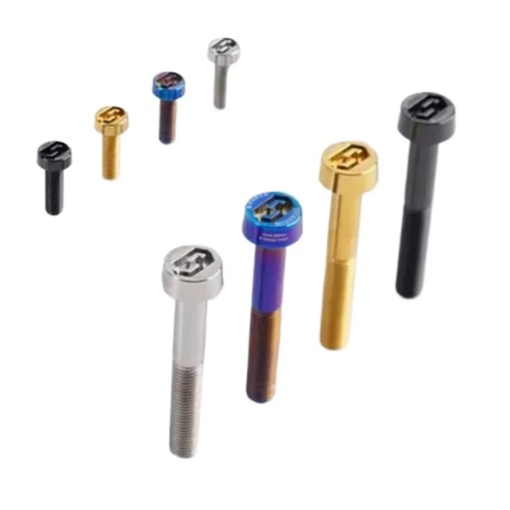 1 шт., золотистый, черный, синий, зеленый, фиолетовый M8 x 20, 25-45 мм TC4 GR5, противоугонные болты из титанового сплава с крышкой для мотоцикла DIY