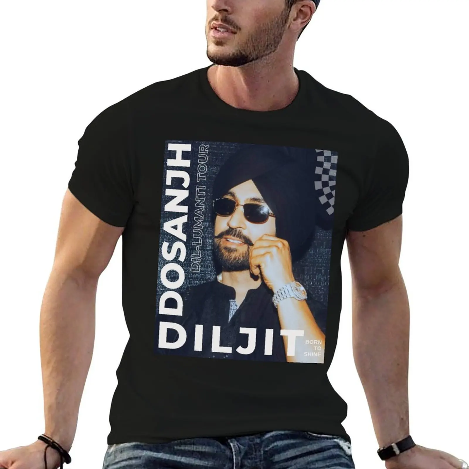 Diljit Dosanjh - Dillumanti Tour - футболка с панджаби, футболки из 100% хлопка, персонализированная футболка