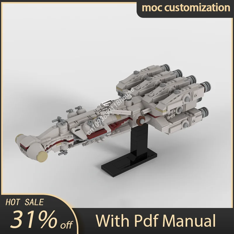 677 шт. Moc Star Battle Tantive IV микромасштабная модель флота, строительные блоки, кирпичи, креативная сборка, развивающая игрушка в подарок