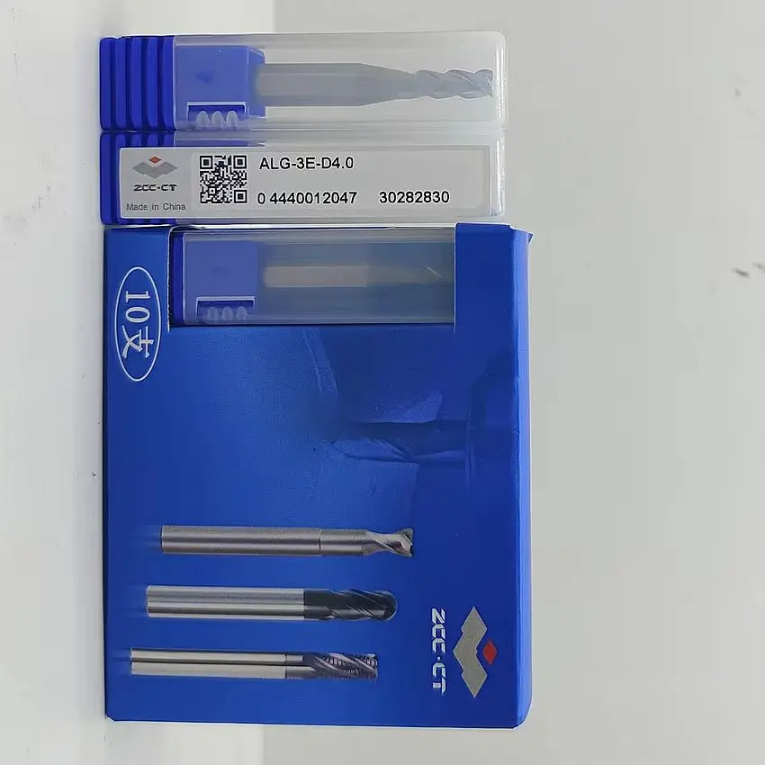 ALG-3E-D4.0 ZCC.CT ALG-3E Фреза с плоским концом с 3-гранной прямой хвостовиком Φ4,0*6*11*50 3T Плоские концевые фрезы 3 канавки Плоские концевые фрезы