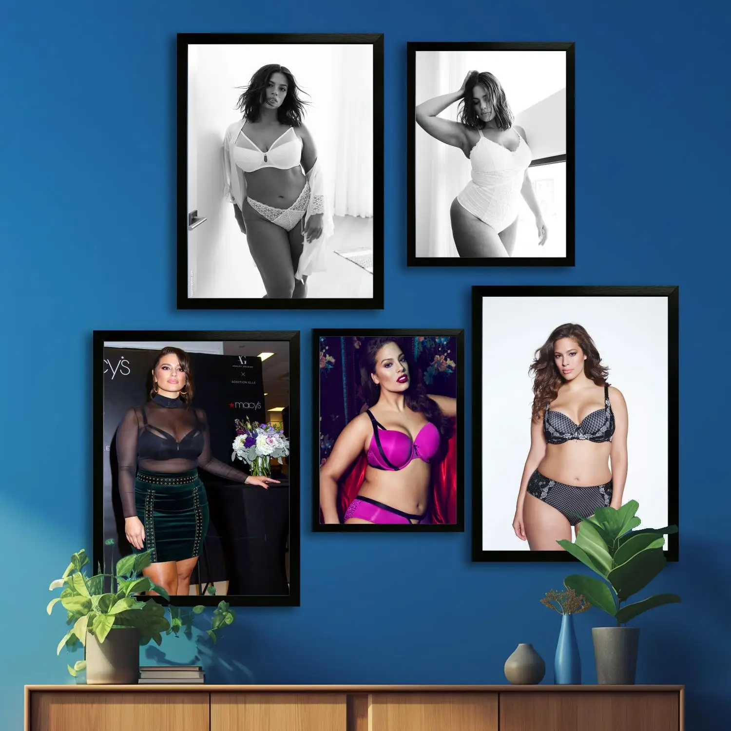 Ashley Graham холст художественный постер и настенная художественная картина печать, современные семейные постеры для декора спальни, декоративная живопись